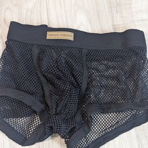 Men's Black Mesh Briefs Size Small Sheer Undergarment